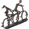 imageDeco 79 Polystone People Decorative Sculpture Home Decor Statue with Bike Accent Figurine 21quot x 3quot x 13quot Brass