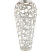 imageDeco 79 Aluminum Metal Decorative Vase Cutout Coral Centerpiece Vase Vase for Home Decoration 8quot x 8quot x 19quot Silver8L x 8W x 19H