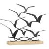 imageDeco 79 Metal Bird Decorative Sculpture Home Decor Statue Accent Figurine 19quot x 4quot x 14quot Black19L x 4W
