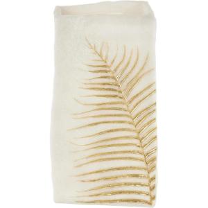 imageDeco 79 Polystone Decorative Vase Leaf Centerpiece Vase Flower Vase for Home Decoration 10quot x 6quot x 18quot WhiteWhite