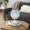 imageDeco 79 Aluminum Metal EducationalGeographic Earth Globe Decorative World Globe Desk Globe 8quot x 8quot x 13quot Blue