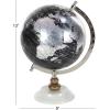 imageDeco 79 Plastic Globe 8quot x 8quot x 15quot WhiteSilverBlackBrownWhite