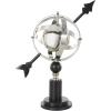 imageDeco 79 Stainless Steel Metal Armillary Globe with Black Round Base 12quot x 8quot x 17quot BlackBlack