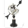 imageDeco 79 Stainless Steel Metal Armillary Globe with Black Round Base 12quot x 8quot x 17quot BlackBlack