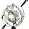 imageDeco 79 Stainless Steel Metal Armillary Globe with Black Round Base 12quot x 8quot x 17quot BlackBlack