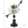 imageDeco 79 Stainless Steel Metal Armillary Globe with Black Round Base 12quot x 8quot x 17quot BlackBlack