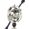 imageDeco 79 Stainless Steel Metal Armillary Globe with Black Round Base 12quot x 8quot x 17quot BlackBlack