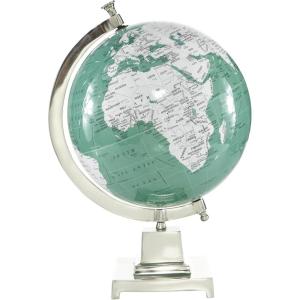 imageDeco 79 Aluminum Metal EducationalGeographic Earth Globe Desk Globe 12quot x 12quot x 18quot Teal