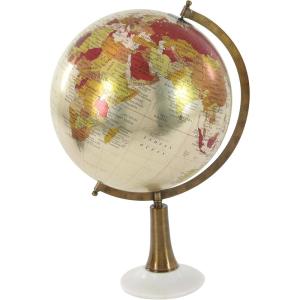 imageDeco 79 Plastic Globe 8quot x 8quot x 15quot WhiteMulticolorSilverWhite