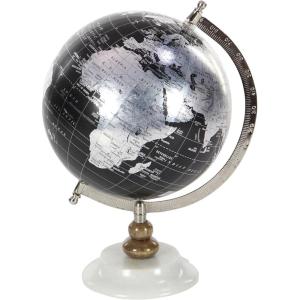 imageDeco 79 Plastic Globe 8quot x 8quot x 15quot WhiteSilverBlackBrownWhite