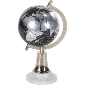 imageDeco 79 Plastic Globe 8quot x 8quot x 15quot WhiteSilverBlackWhite