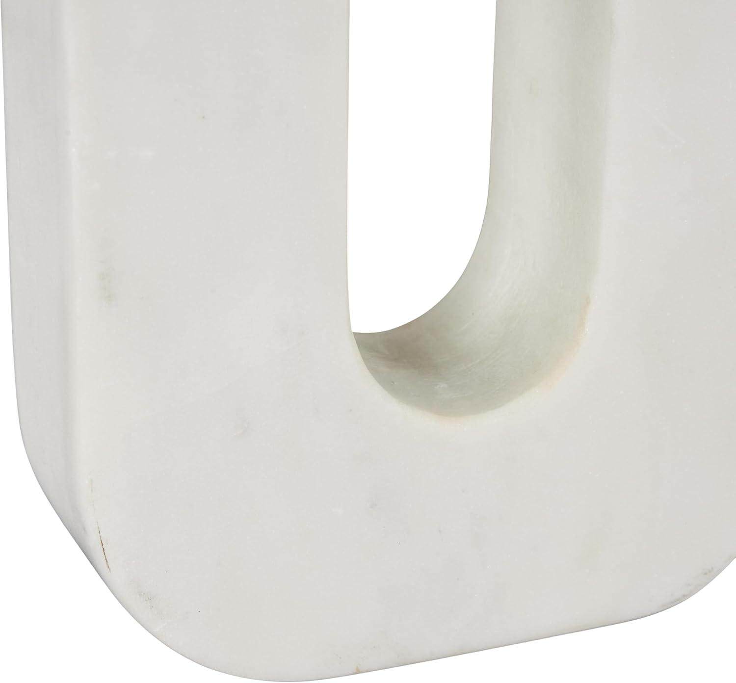 imageDeco 79 Marble Abstract Decorative Candle Holder UShaped Candle Stand Candlestick Holder 6quot x 2quot x 8quot Multi ColoredWhite