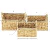 imageDeco 79 Contemporary Seagrass Storage Basket S3 W41143 12quot14quot16quotW Light Brown