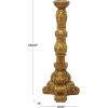 imageDeco 79 Polystone Tall Standing Candle Holder 10quot x 11quot x 29quot Brass
