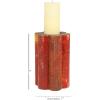 imageDeco 79 Wood Decorative Candle Holder Distressed Candle Stand Candlestick Holder 7quot x 7quot x 10quot Red