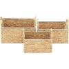 imageDeco 79 Contemporary Seagrass Storage Basket S3 W41143 12quot14quot16quotW Light Brown