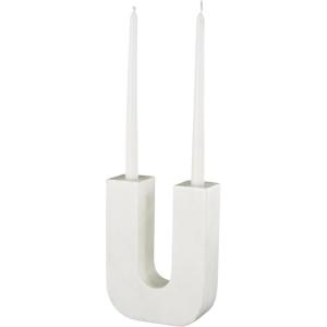 imageDeco 79 Marble Abstract Decorative Candle Holder UShaped Candle Stand Candlestick Holder 6quot x 2quot x 8quot Multi ColoredWhite