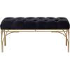 imageDeco 79 Glam Metal Bench CONVENIENTLY SIZED GreyBlack