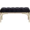 imageDeco 79 Glam Metal Bench CONVENIENTLY SIZED GreyBlack