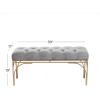 imageDeco 79 Glam Metal Bench CONVENIENTLY SIZED GreyGrey