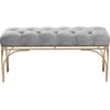 imageDeco 79 Glam Metal Bench CONVENIENTLY SIZED GreyGrey