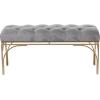 imageDeco 79 Glam Metal Bench CONVENIENTLY SIZED GreyGrey