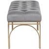 imageDeco 79 Glam Metal Bench CONVENIENTLY SIZED GreyGrey