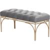 imageDeco 79 Glam Metal Bench CONVENIENTLY SIZED GreyGrey