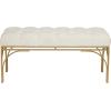 imageDeco 79 Glam Metal Bench CONVENIENTLY SIZED GreyWhite