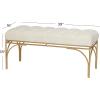 imageDeco 79 Glam Metal Bench CONVENIENTLY SIZED GreyWhite