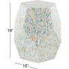 imageDeco 79 Mother of Pearl Shell Handmade Side End Accent Table End Table Side Table 16quot x 16quot x 19quot Multi ColoredMulti Colored