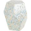 imageDeco 79 Mother of Pearl Shell Handmade Side End Accent Table End Table Side Table 16quot x 16quot x 19quot Multi ColoredMulti Colored