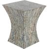 imageDeco 79 Mother of Pearl Shell Handmade Side End Accent Table Hourglass Shaped End Table Side Table 15quot x 15quot x 19quot Gray
