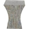 imageDeco 79 Mother of Pearl Shell Handmade Side End Accent Table Hourglass Shaped End Table Side Table 15quot x 15quot x 19quot Gray