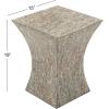 imageDeco 79 Mother of Pearl Shell Handmade Side End Accent Table Hourglass Shaped End Table Side Table 15quot x 15quot x 19quot Gray