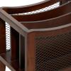 imageDeco 79 Wood 3 Slot Magazine Holder with Netting Side Panels 15quot x 11quot x 13quot Brown
