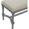 imageDeco 79 Wood Home Bench Entryway Bench with Burlap Seat Bedroom Bench 47quot x 16quot x 18quot BrownGrey