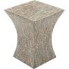 imageDeco 79 Mother of Pearl Shell Handmade Side End Accent Table Hourglass Shaped End Table Side Table 15quot x 15quot x 19quot Gray