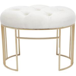 imageDeco 79 Glam Metal Bench CONVENIENTLY SIZED GreyGold