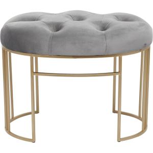 imageDeco 79 Glam Metal Bench CONVENIENTLY SIZED GreyGrey