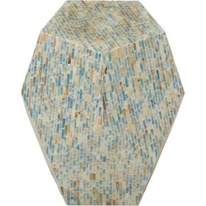 imageDeco 79 Mother of Pearl Shell Handmade Side End Accent Table End Table Side Table 16quot x 16quot x 19quot Multi ColoredMulti Colored