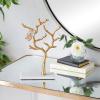 imageCosmoLiving by Cosmopolitan Marble Tree Jewelry Stand with Rectangular Base 12quot x 3quot x 10quot GoldGold