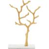 imageCosmoLiving by Cosmopolitan Marble Tree Jewelry Stand with Rectangular Base 12quot x 3quot x 10quot GoldGold