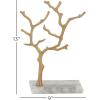 imageCosmoLiving by Cosmopolitan Marble Tree Jewelry Stand with Rectangular Base 12quot x 3quot x 10quot GoldGold