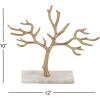 imageCosmoLiving by Cosmopolitan Marble Tree Jewelry Stand with Rectangular Base 12quot x 3quot x 10quot GoldGold