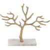 imageCosmoLiving by Cosmopolitan Marble Tree Jewelry Stand with Rectangular Base 12quot x 3quot x 10quot GoldGold