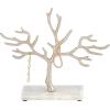 imageCosmoLiving by Cosmopolitan Marble Tree Jewelry Stand with Rectangular Base 12quot x 3quot x 10quot GoldSilver