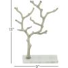 imageCosmoLiving by Cosmopolitan Marble Tree Jewelry Stand with Rectangular Base 12quot x 3quot x 10quot GoldSilver