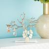 imageCosmoLiving by Cosmopolitan Marble Tree Jewelry Stand with Rectangular Base 12quot x 3quot x 10quot GoldSilver