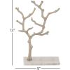 imageCosmoLiving by Cosmopolitan Marble Tree Jewelry Stand with Rectangular Base 12quot x 3quot x 10quot GoldSilver